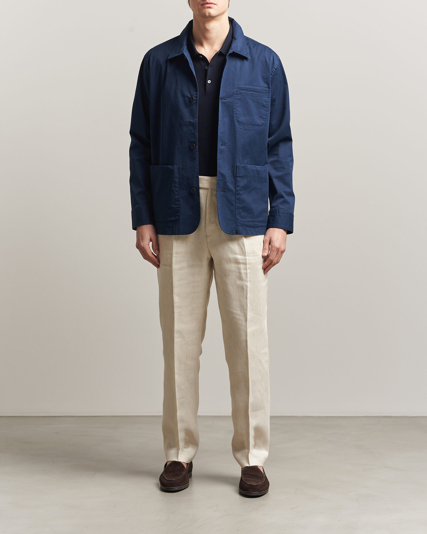 Herr | Jackor | Eton | Cotton Chore Jacket Navy Blue