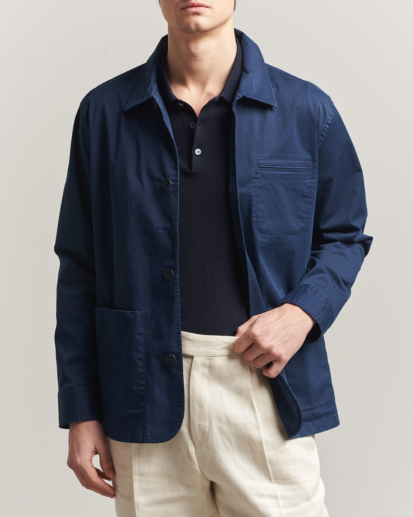 Herr | Jackor | Eton | Cotton Chore Jacket Navy Blue