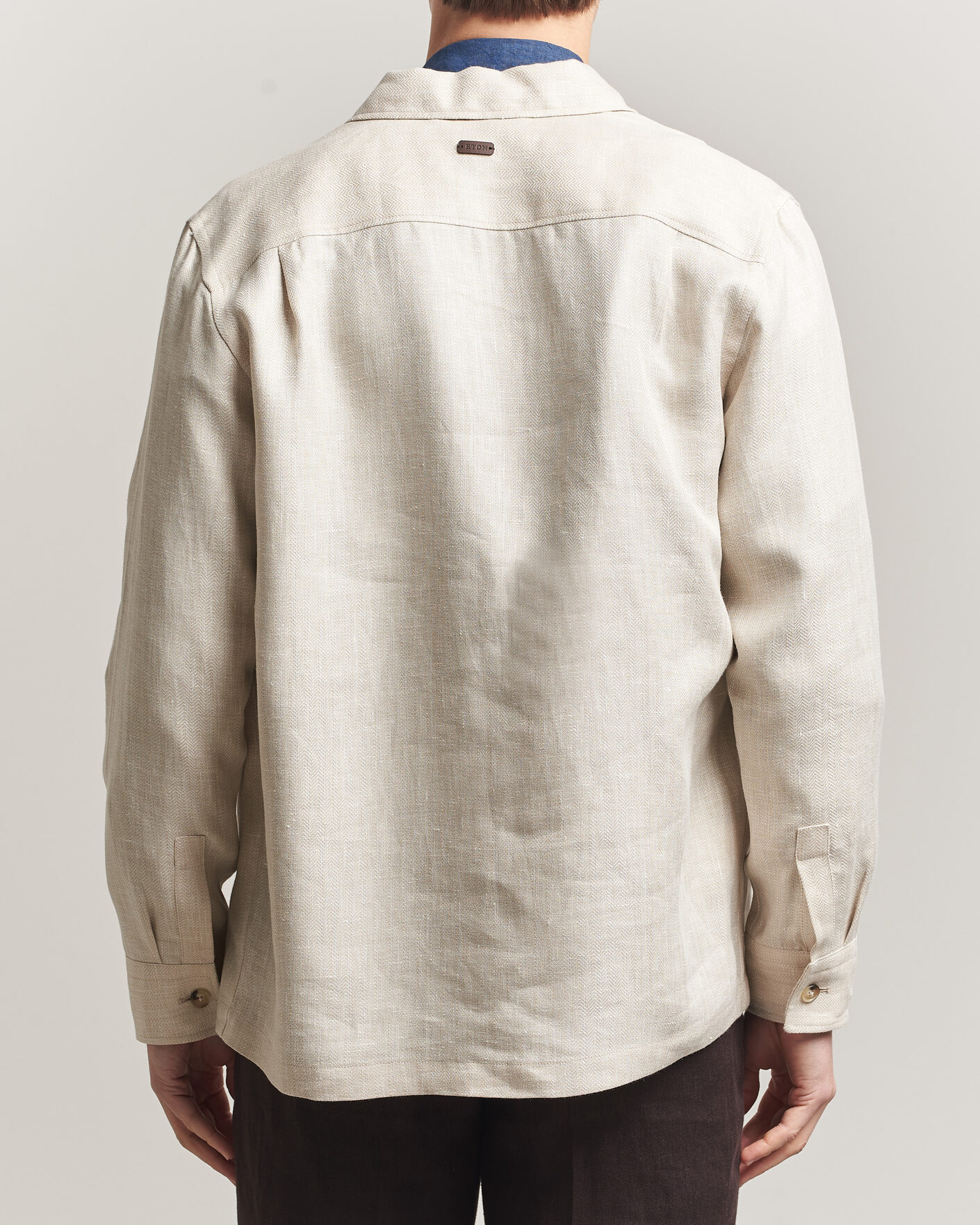 Herr | Jackor | Eton | Four Pocket Linen Lyocell Shirt Jacket Off White