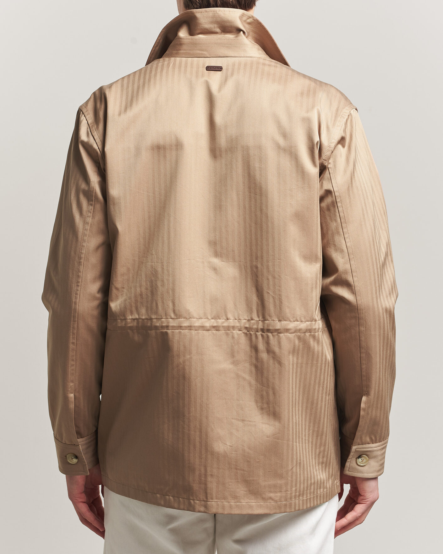 Herr | Jackor | Eton | Cotton Safari Drawstring Jacket Beige