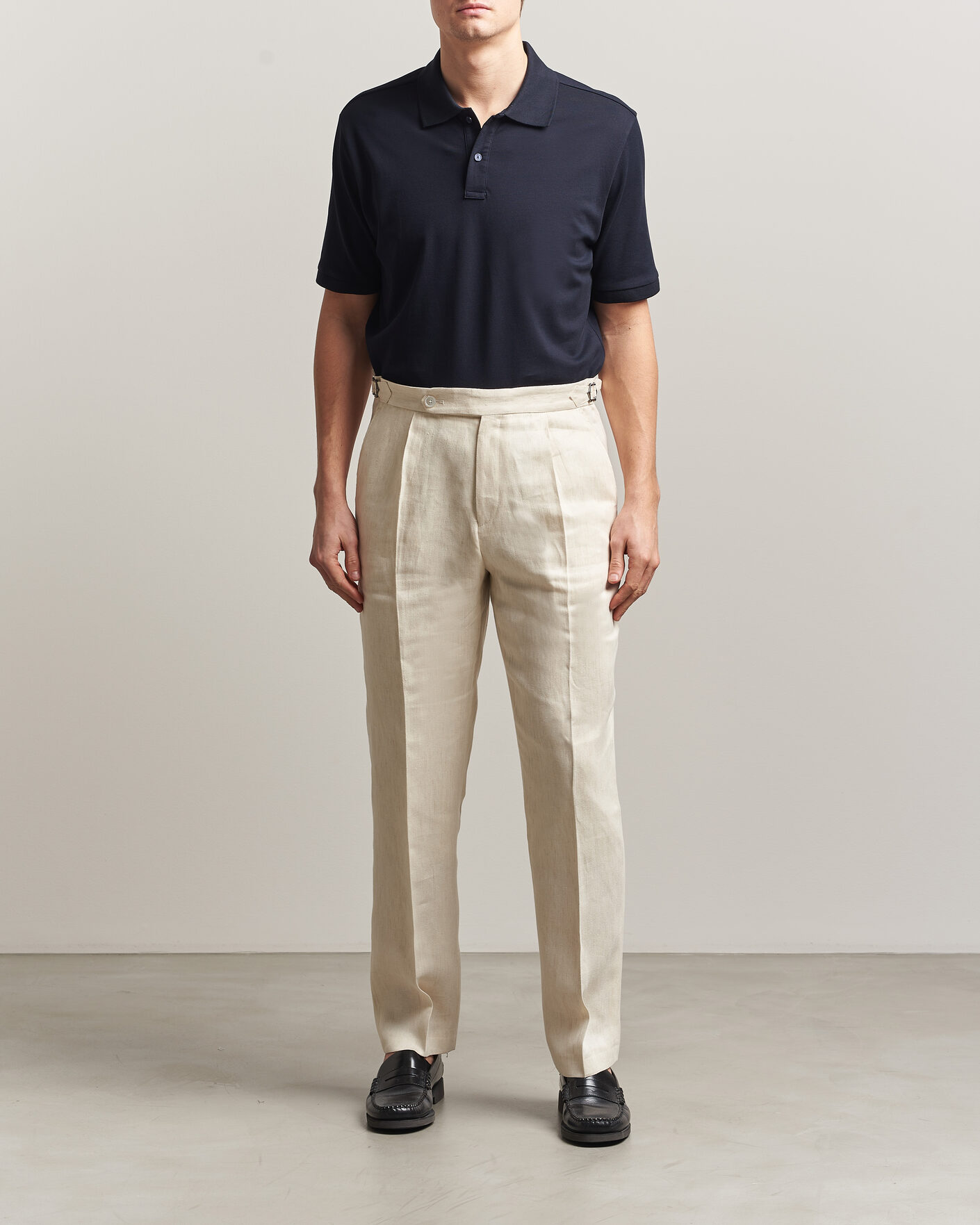 Herr | Pikéer | Eton | Pima Pique Polo Navy Blue