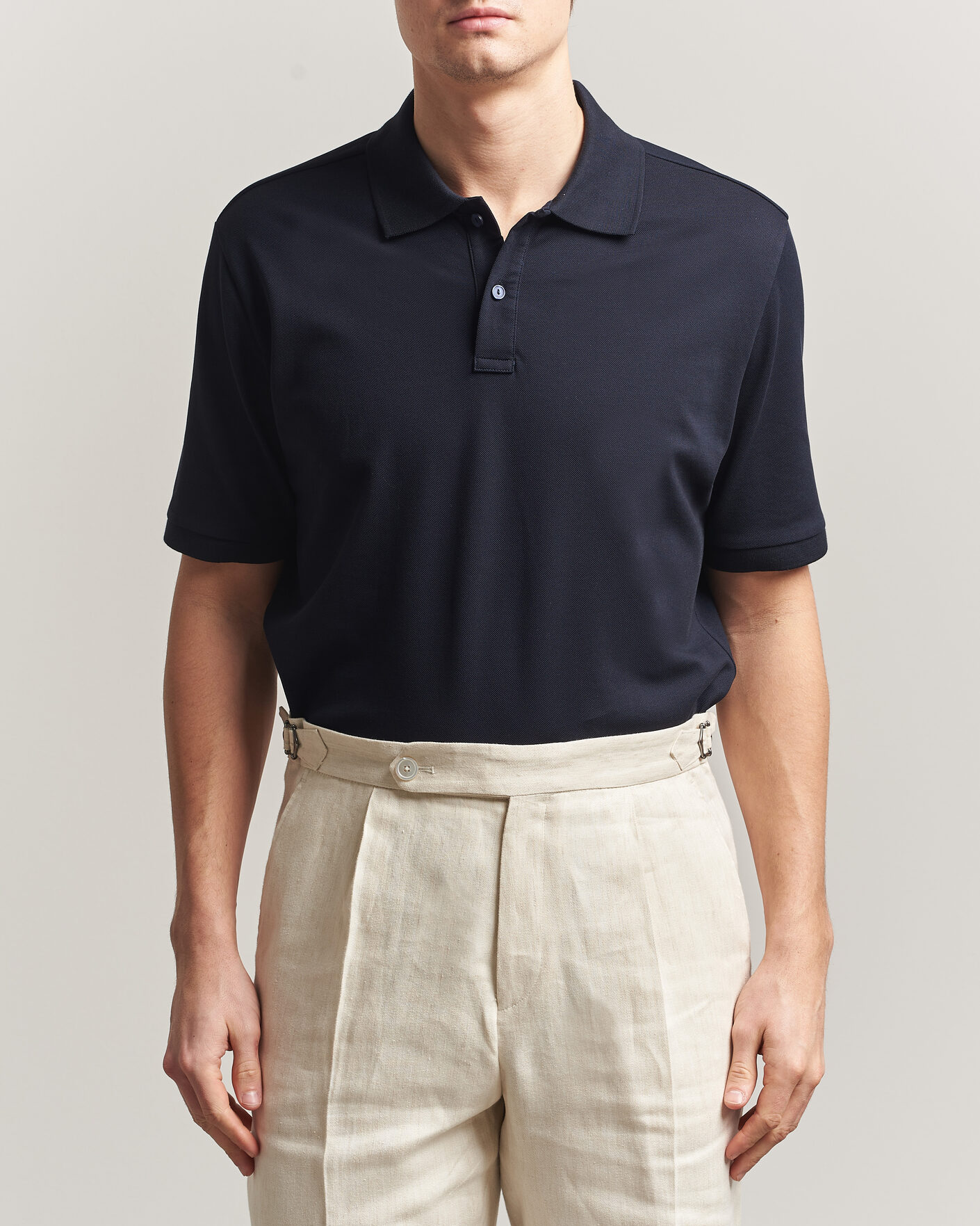 Herr | Pikéer | Eton | Pima Pique Polo Navy Blue
