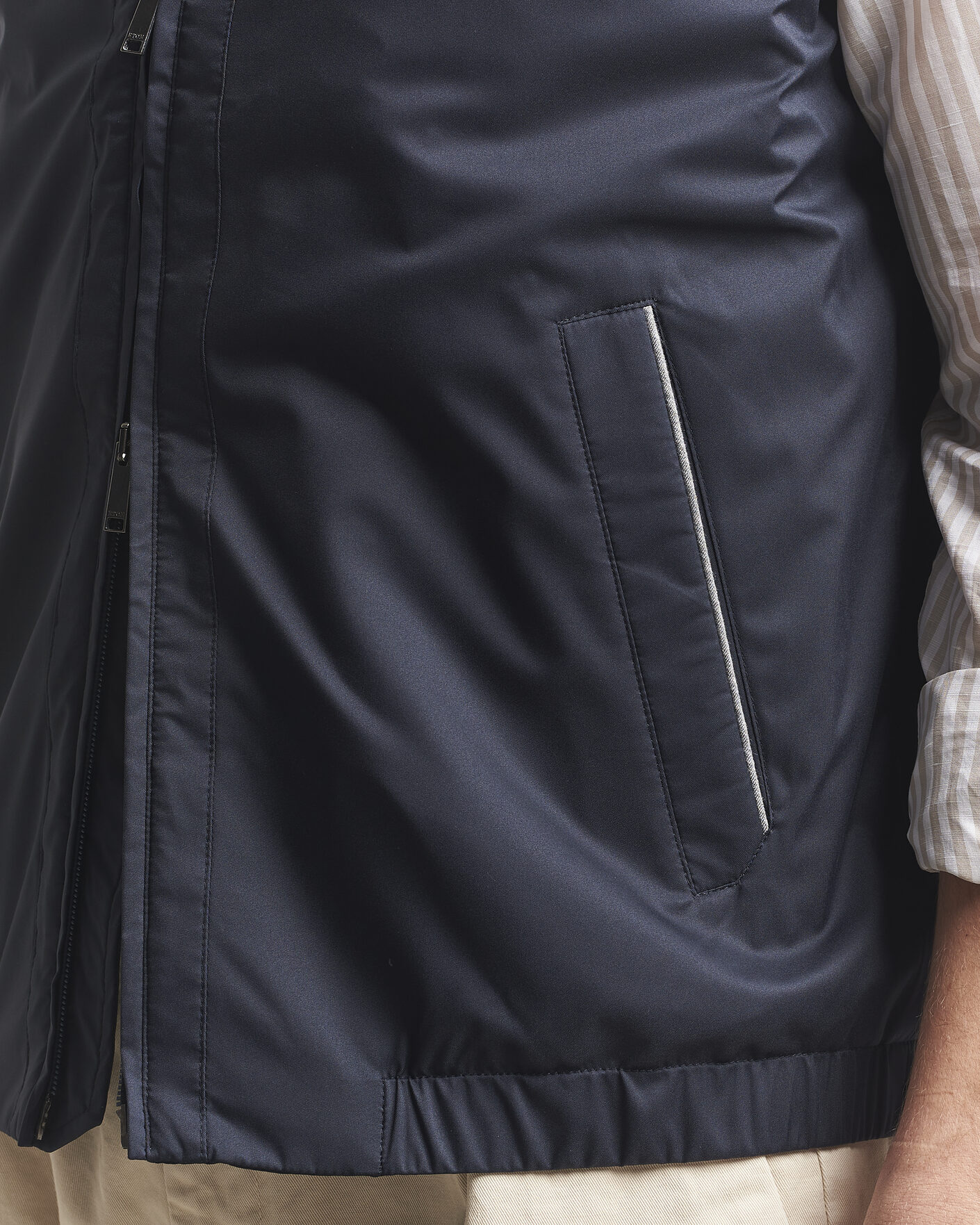 Herr | Västar | Eton | Lightweight Wind Vest Navy Blue