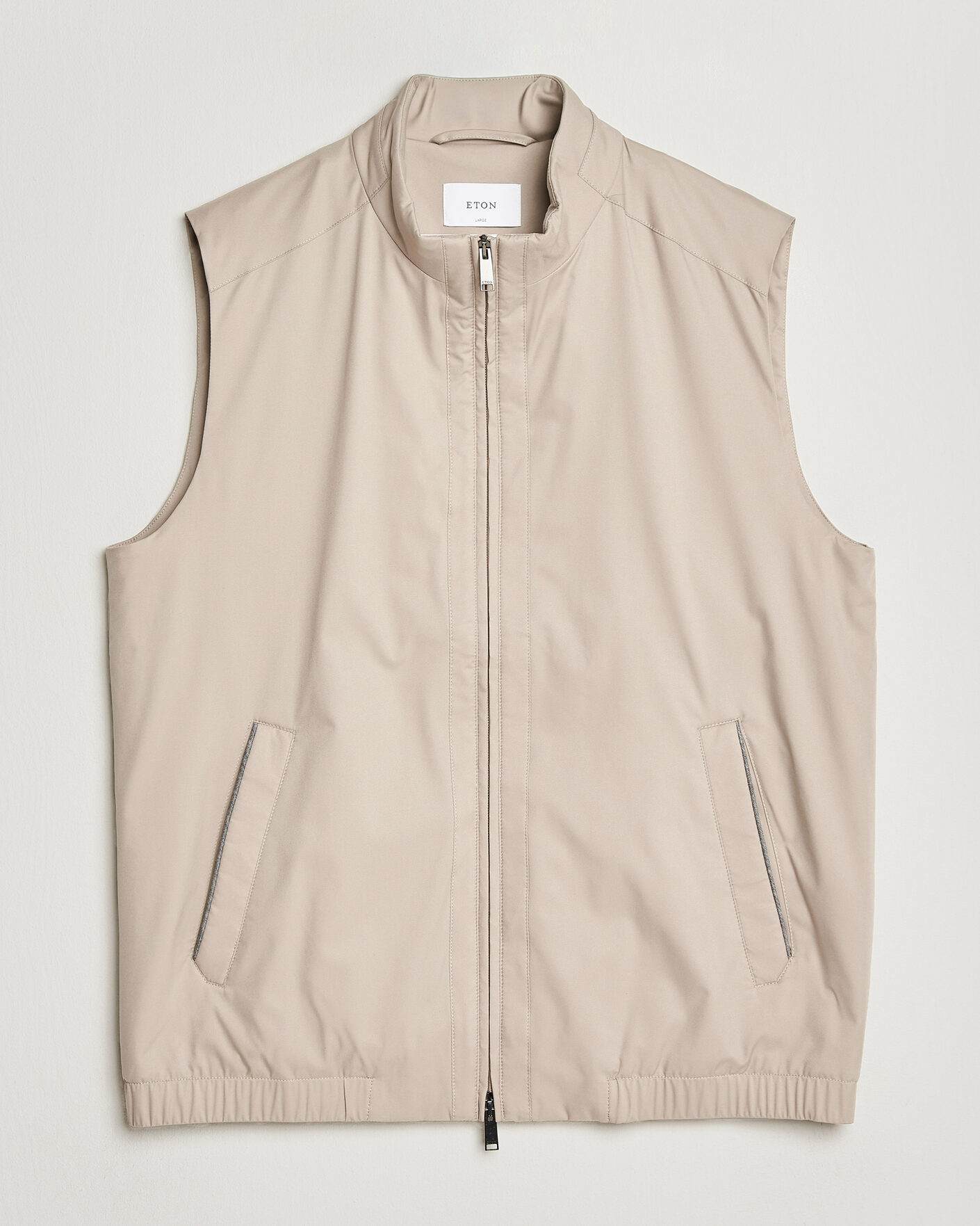 Herr | Västar | Eton | Lightweight Wind Vest Beige