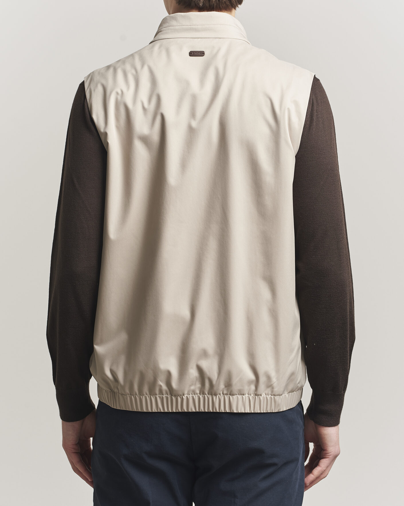 Herr | Västar | Eton | Lightweight Wind Vest Beige