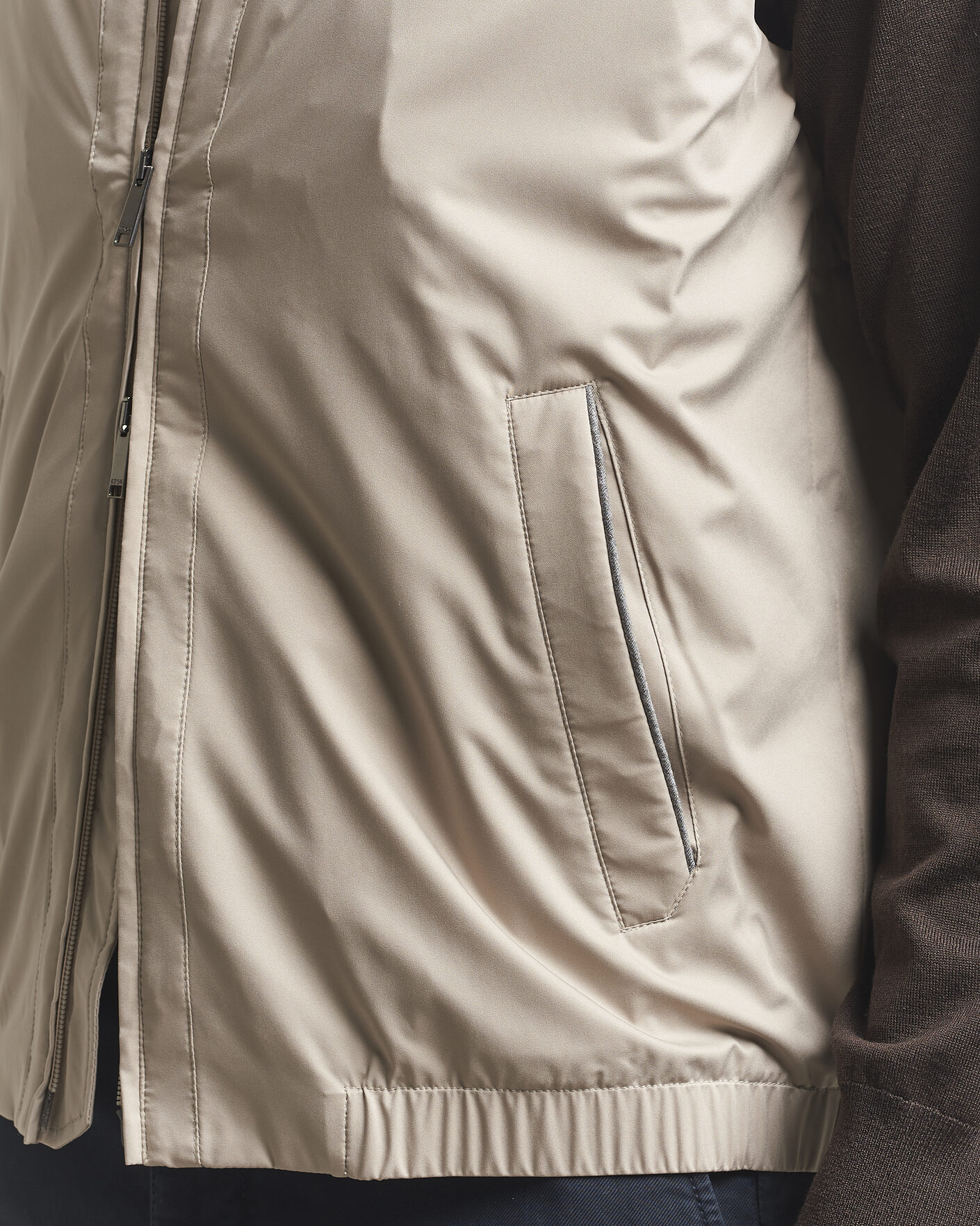 Herr | Västar | Eton | Lightweight Wind Vest Beige