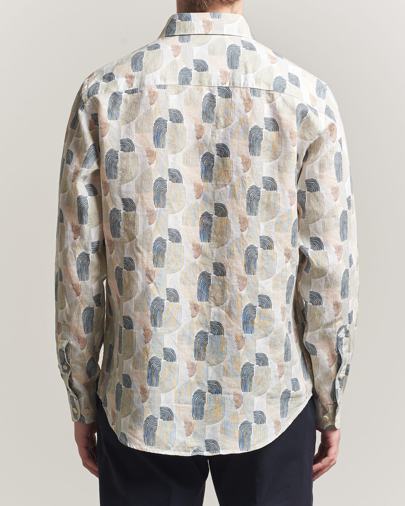 Herr | Skjortor | Eton | Casual Fit Printed Linen Shirt Multi
