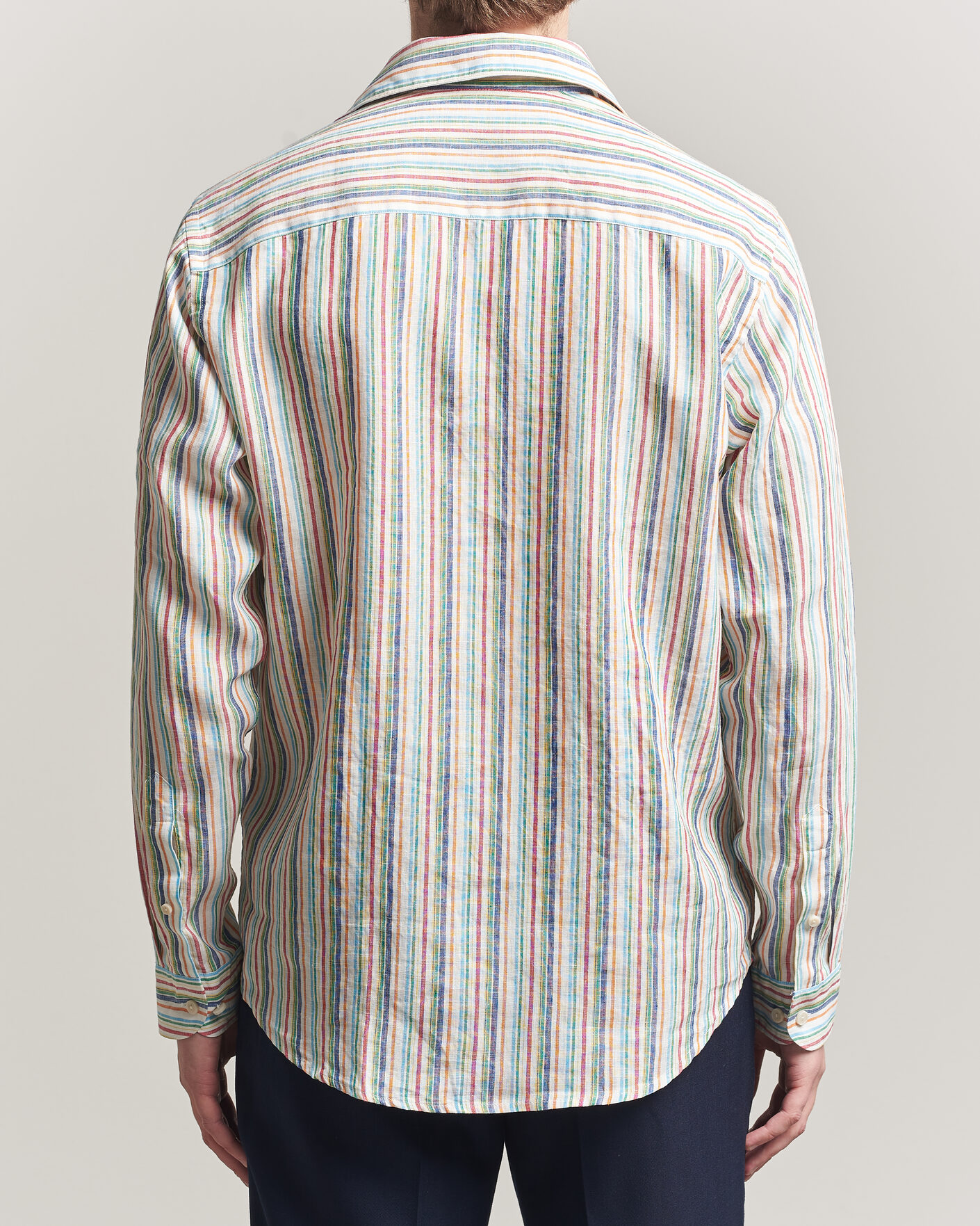 Herr | Skjortor | Eton | Casual Fit Striped Linen Shirt Multi