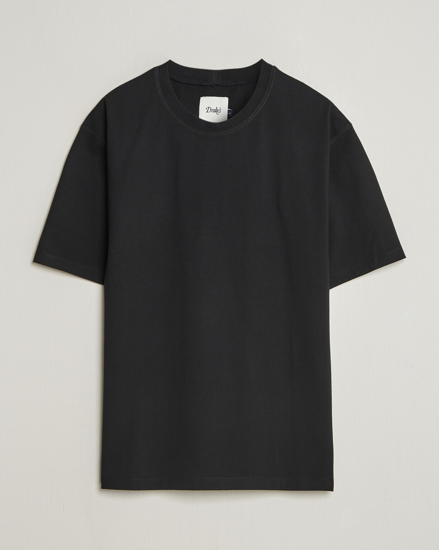 Herr | T-Shirts | Drake's | Short Sleeve Hiking T-Shirt Black