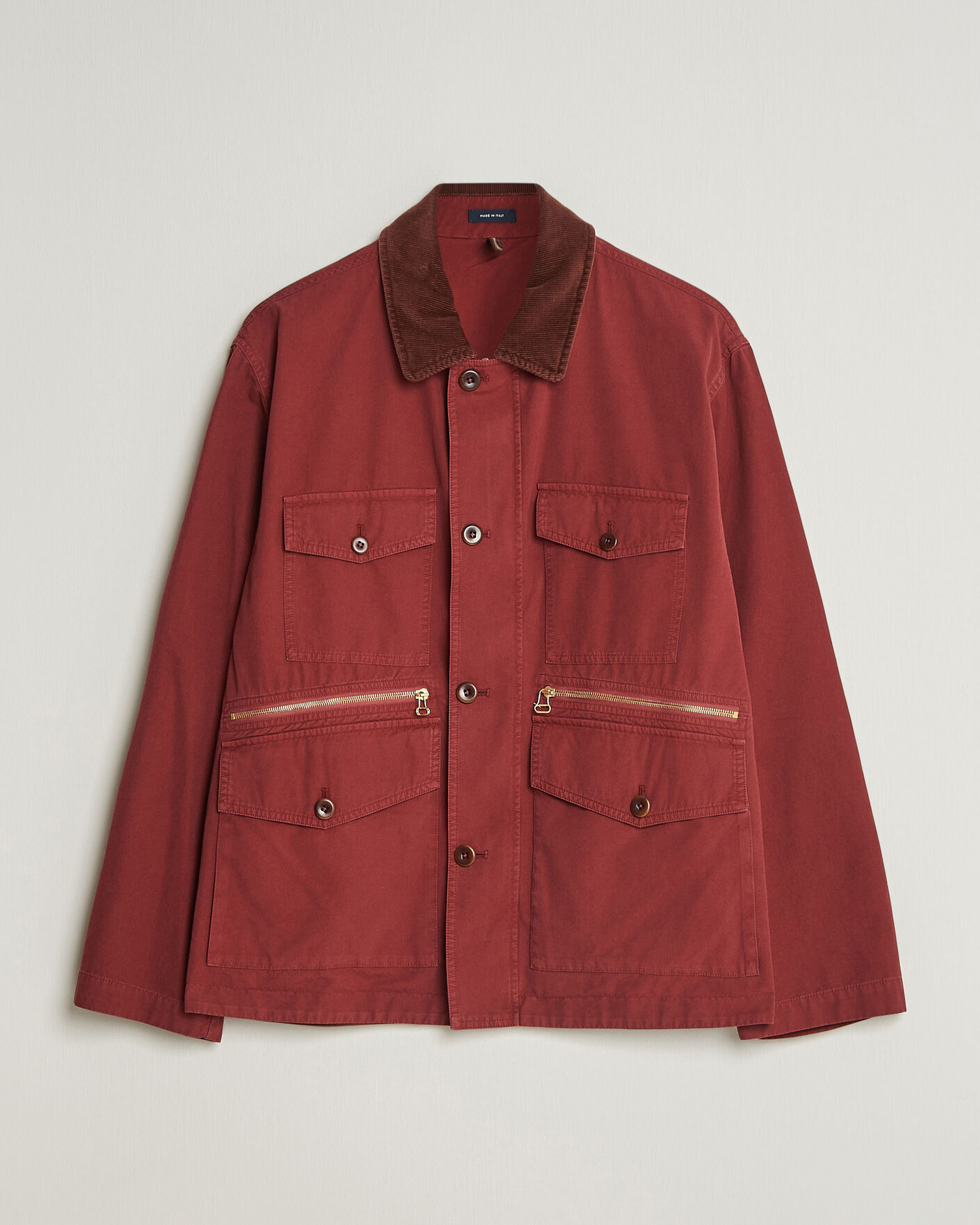 Herr | Jackor | Drake's | Hiking Jacket Washed Red