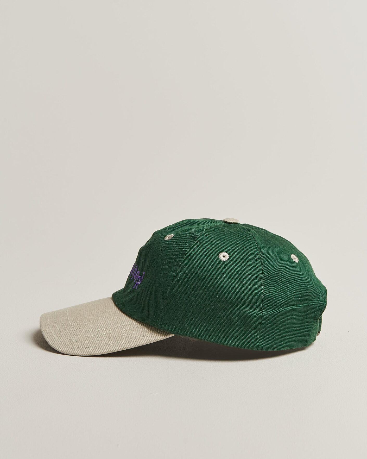 Herr | Hattar & kepsar | Drake's | Charivari Twill Baseball Cap Green/Ecru