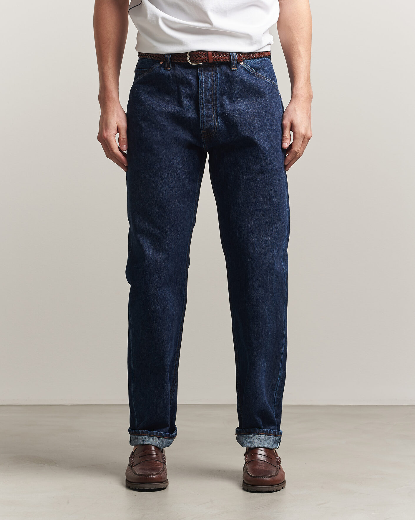 Herr | Jeans | Drake's | 5-Pocket Japanese Selvedge Denim Stone Wash
