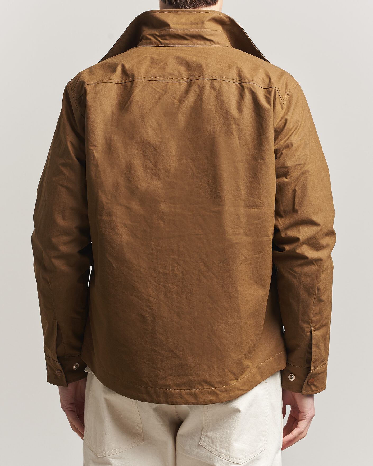 Herr | Jackor | Manifattura Ceccarelli | Dry Wax Heavy Shirt Jacket Dark Tan