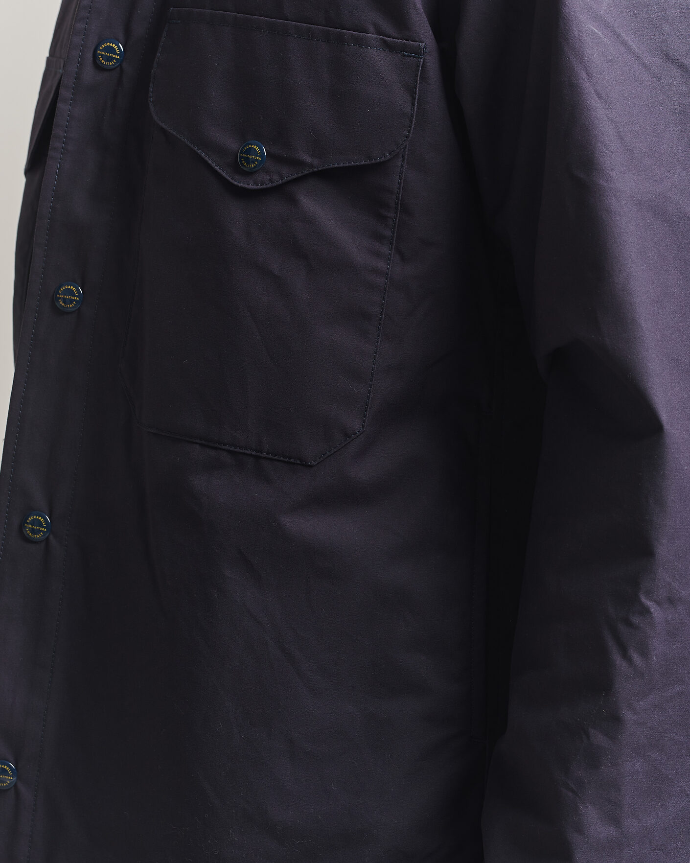 Herr | Jackor | Manifattura Ceccarelli | Dry Wax Heavy Shirt Jacket Navy