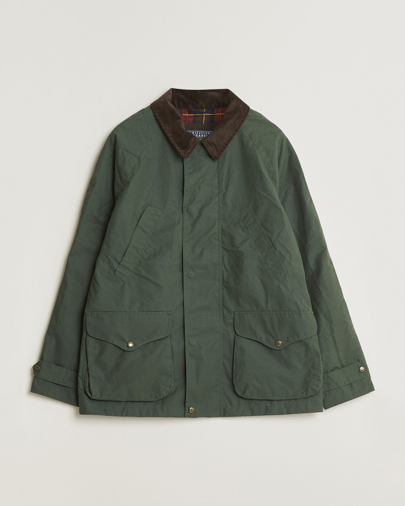 Herr | Jackor | Manifattura Ceccarelli | Dry Wax Rain Caban Dark Green