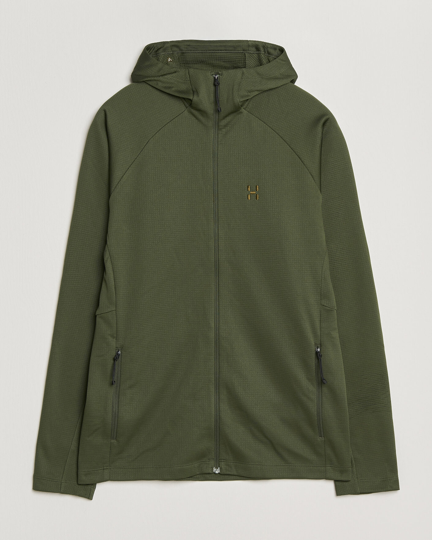 Herr | Tröjor | Haglöfs | Korp Mid Fleece Hood Seaweed Green