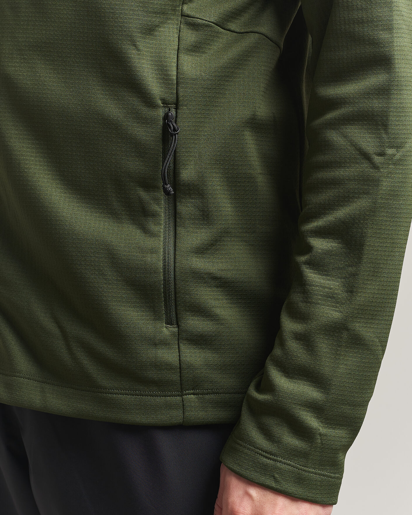 Herr | Tröjor | Haglöfs | Korp Mid Fleece Hood Seaweed Green