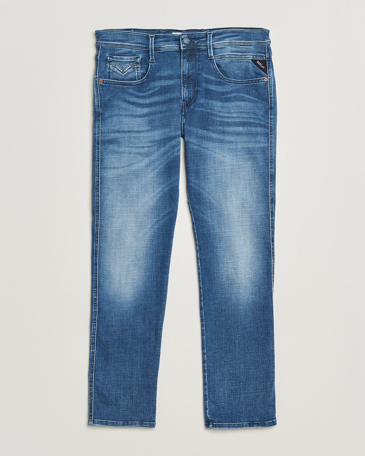 Herr | Byxor | Replay | Anbass Hyperflex Matrix Jeans Medium Blue