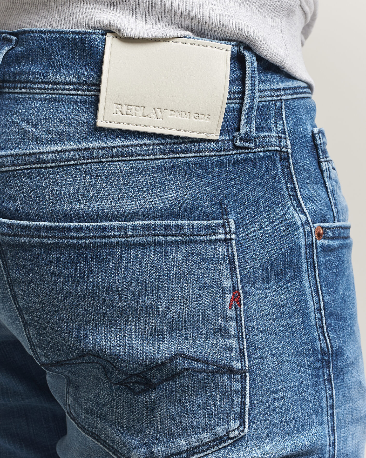 Herr | Byxor | Replay | Anbass Hyperflex Matrix Jeans Medium Blue
