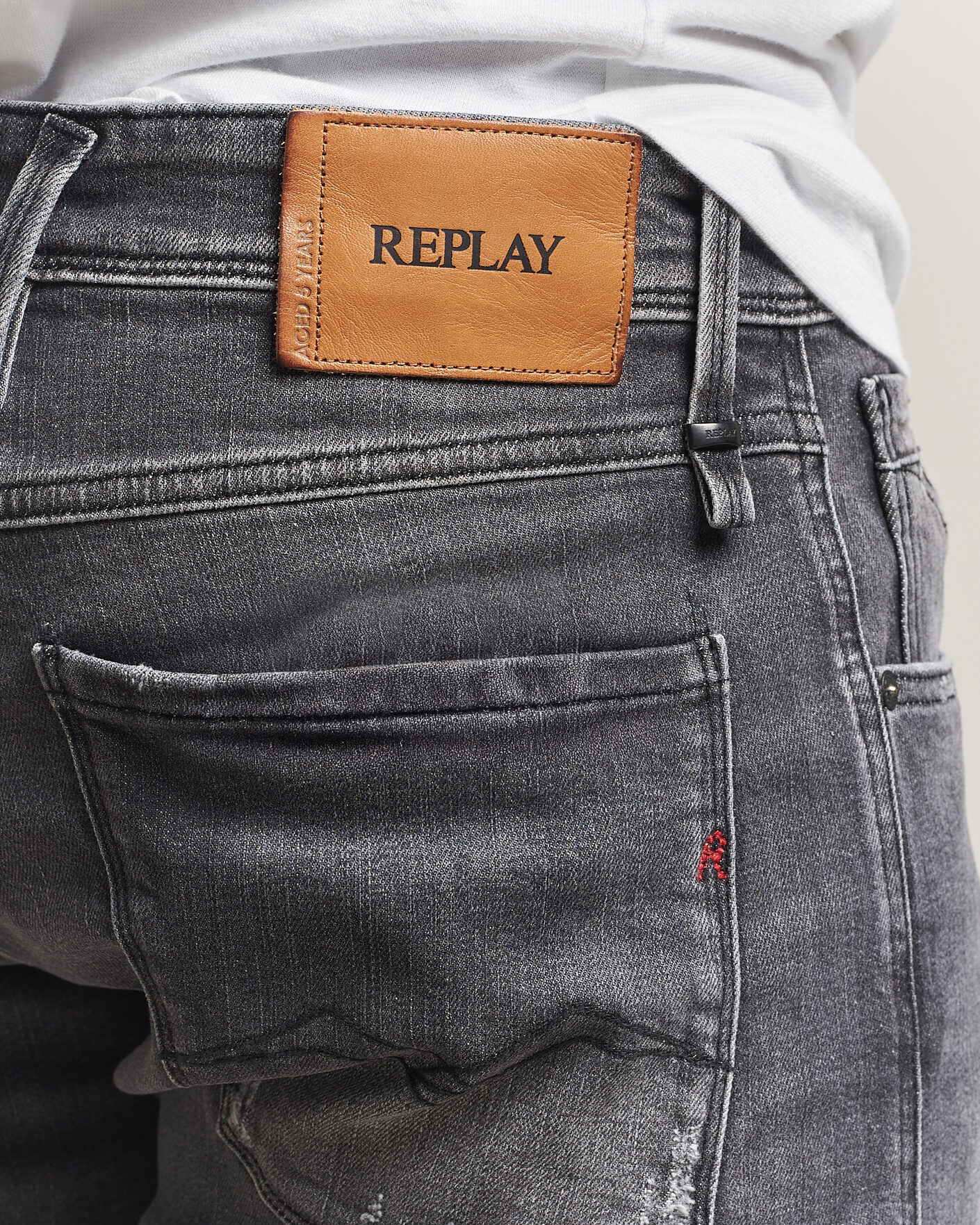 Herr | Byxor | Replay | Anbass 5 Years Wash Jeans Washed Grey