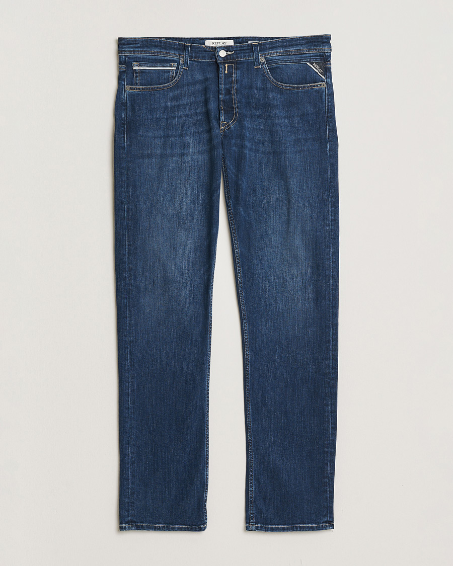 Herr | Jeans | Replay | Grover Straight Fit Powerstretch Jeans Medium Blue