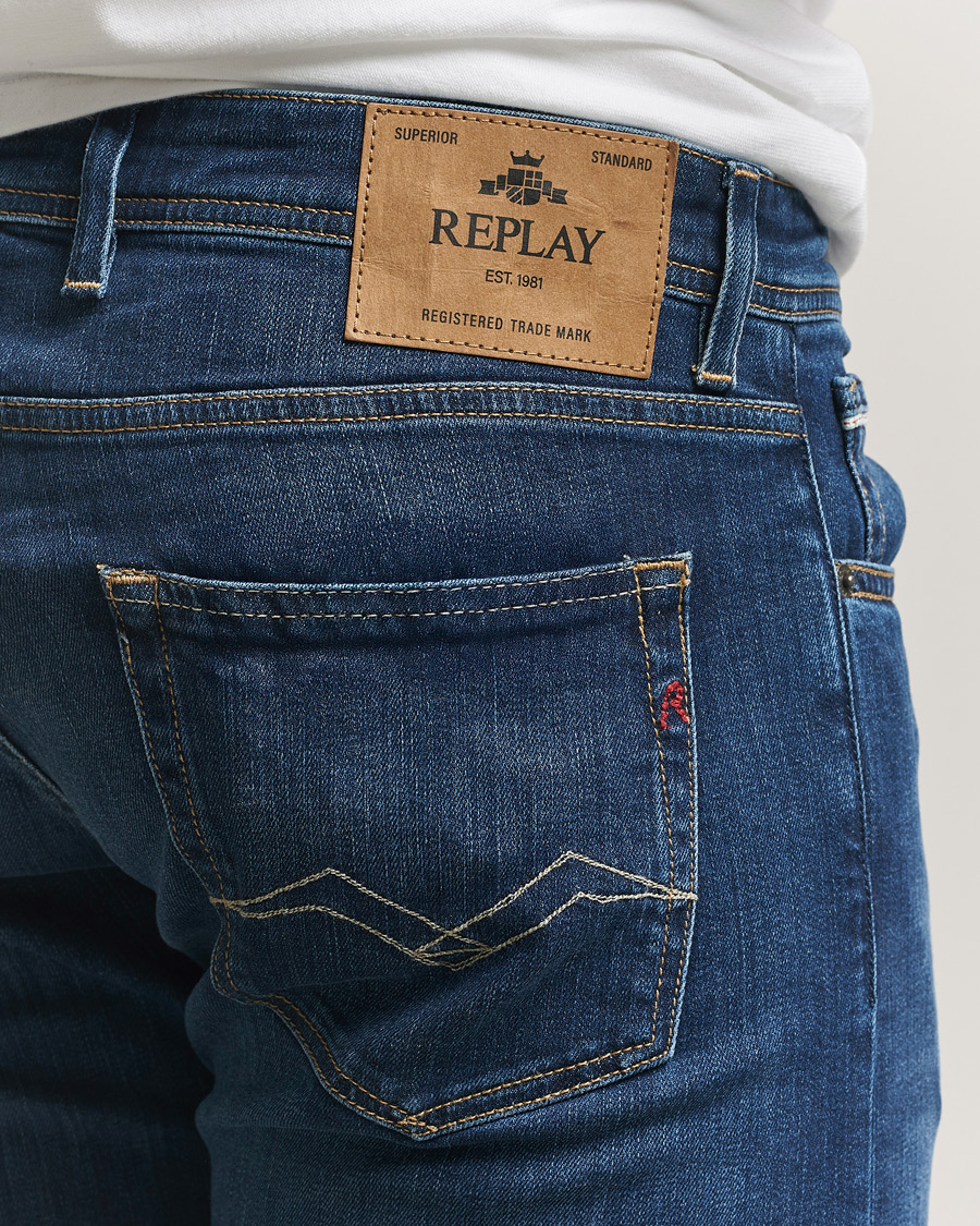 Herr | Jeans | Replay | Grover Straight Fit Powerstretch Jeans Medium Blue