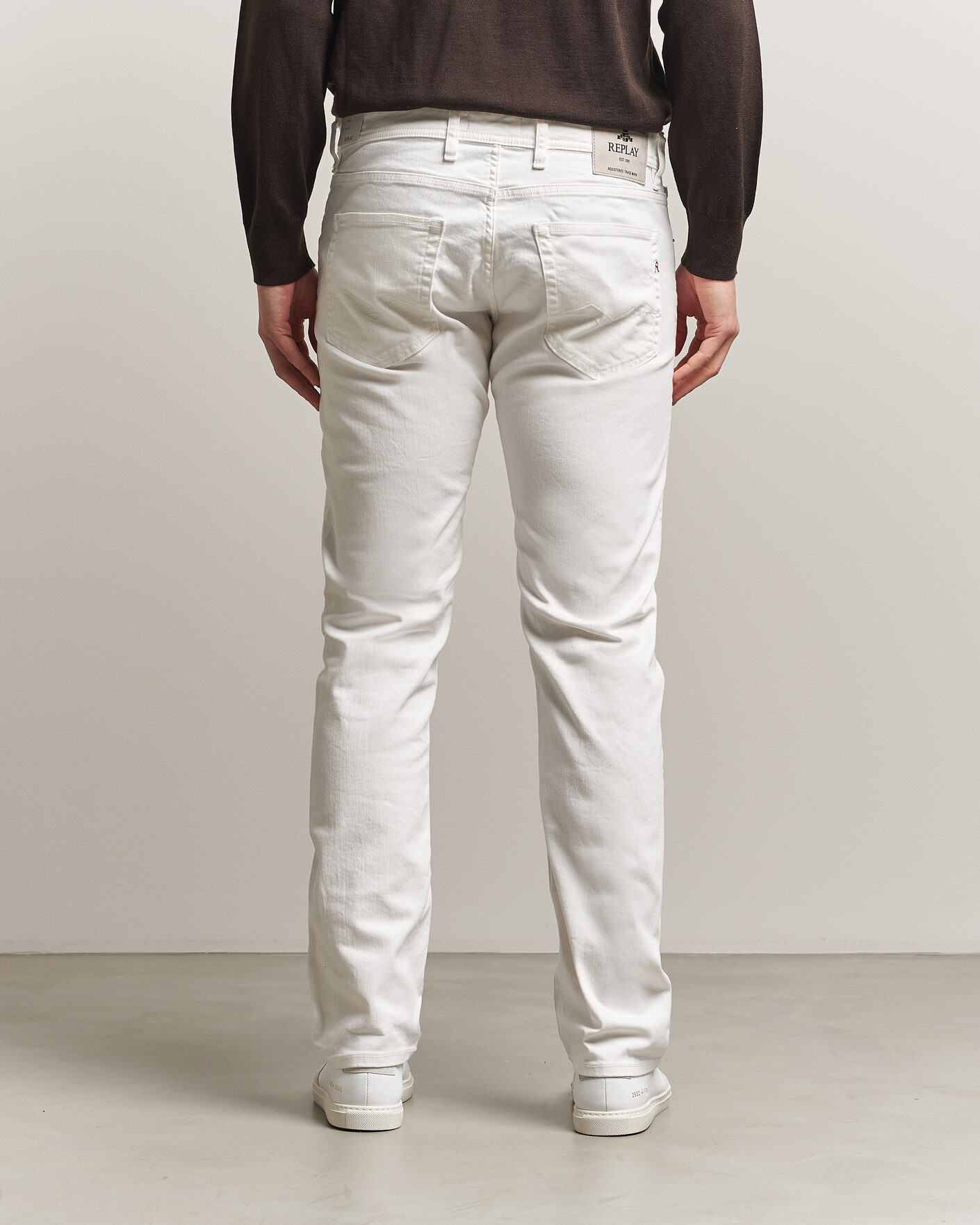 Herr | Jeans | Replay | Grover Straight Fit Powerstretch Jeans White