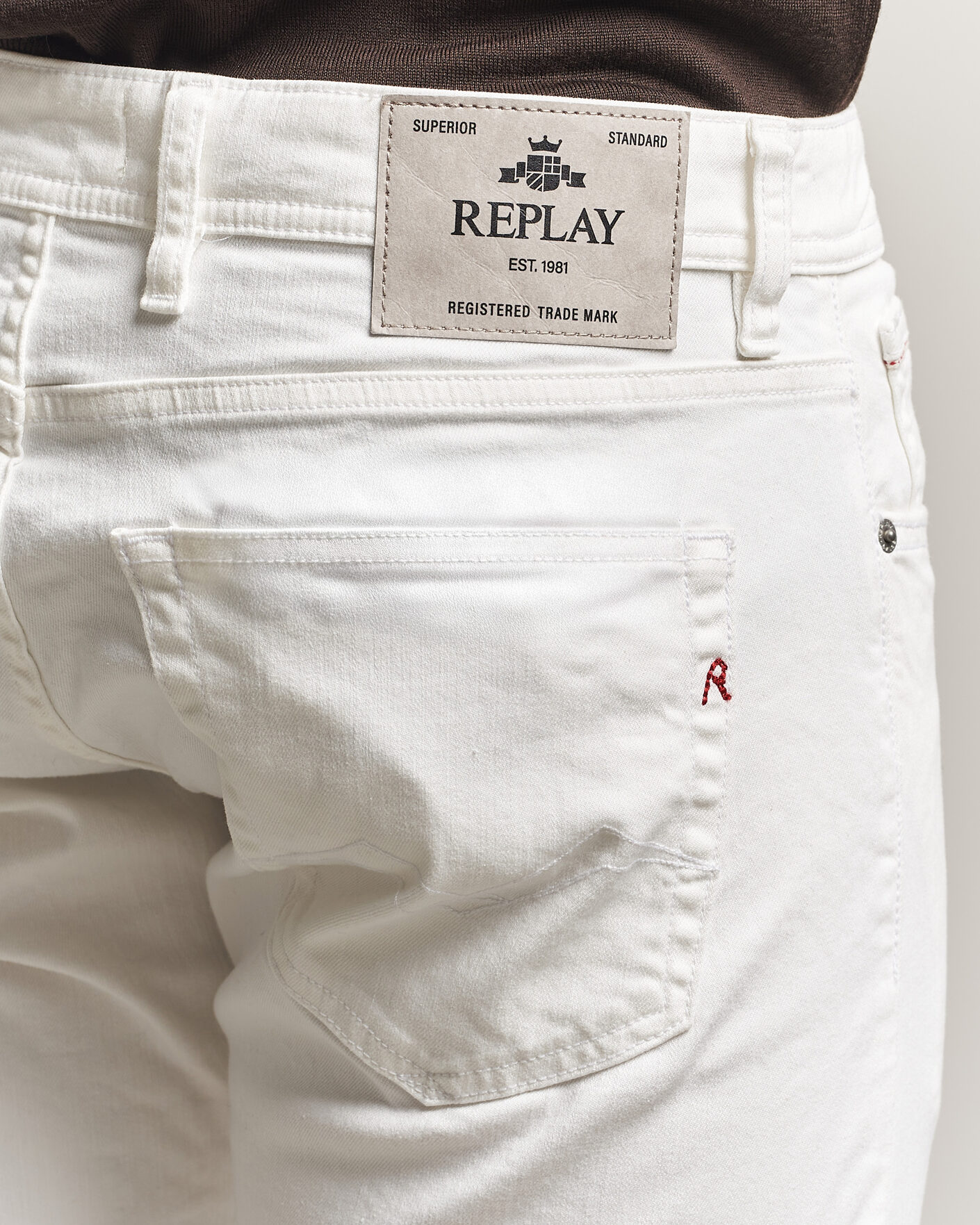 Herr | Jeans | Replay | Grover Straight Fit Powerstretch Jeans White