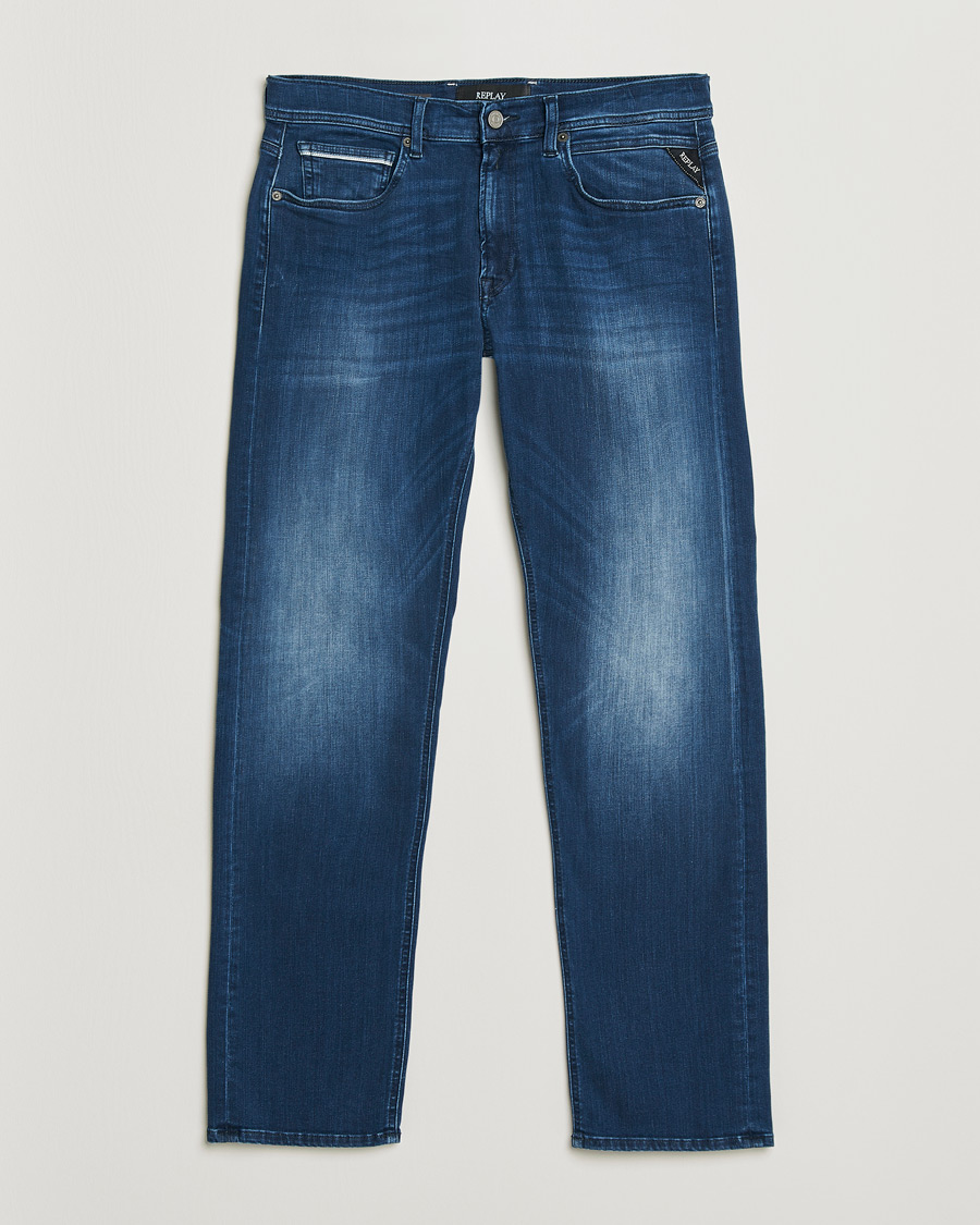 Herr | Jeans | Replay | Grover Straight Fit Hyperflex Jeans Dark Blue