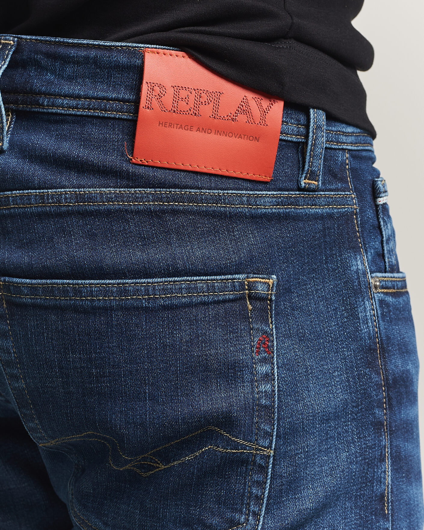 Herr | Jeans | Replay | Grover Straight Fit Stretch Heritage Jeans Dark Blue