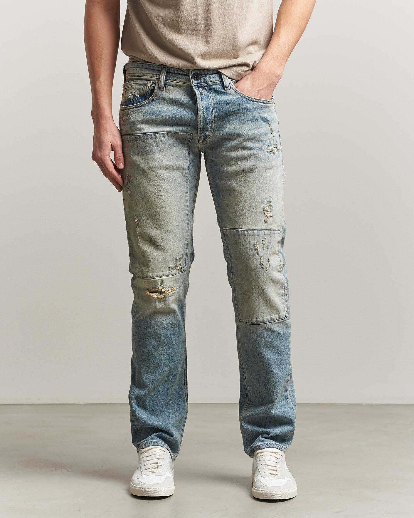 Herr | Byxor | Replay | Grover Sraight Fit 20 Years Wash Jeans Light Blue