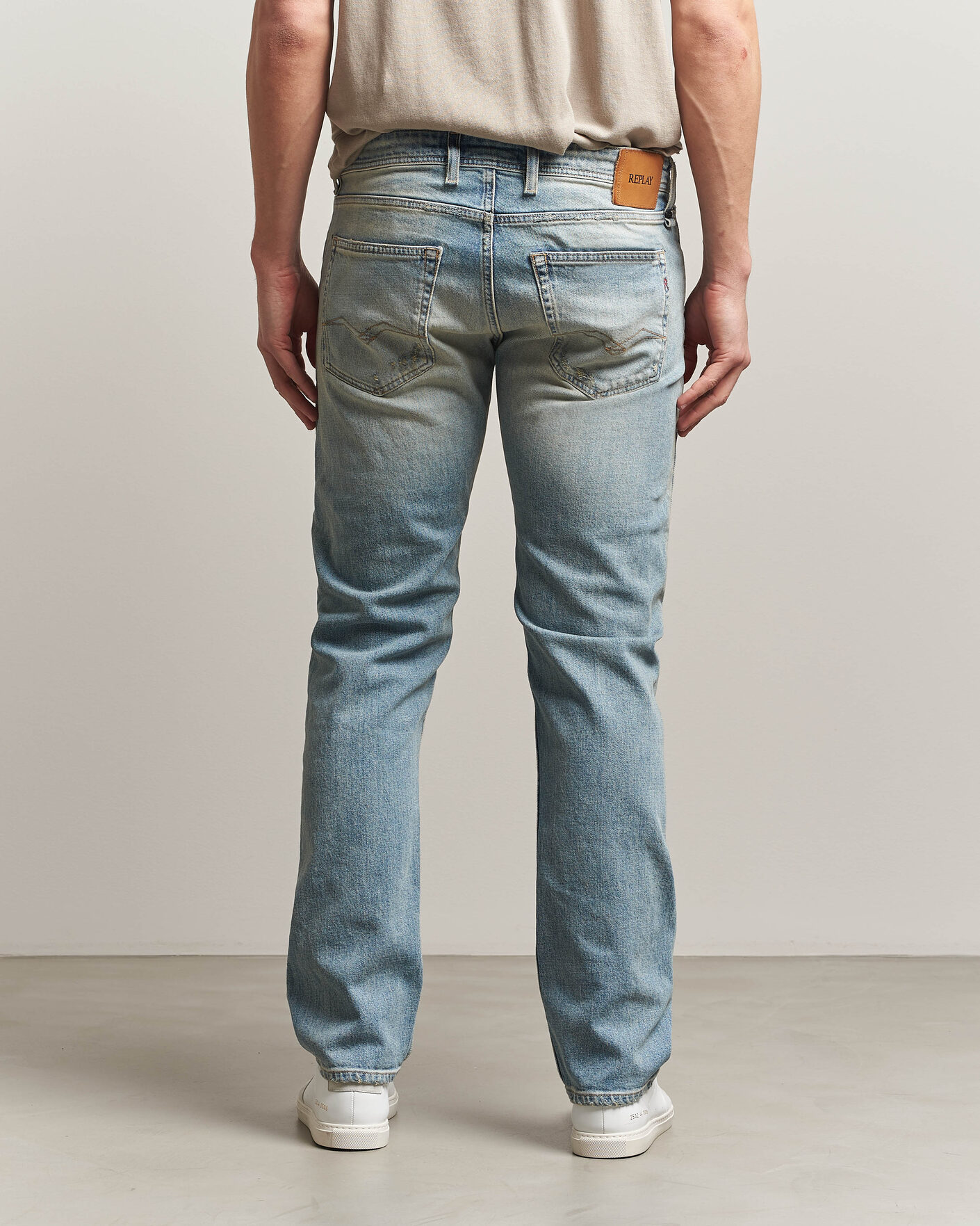 Herr | Byxor | Replay | Grover Sraight Fit 20 Years Wash Jeans Light Blue