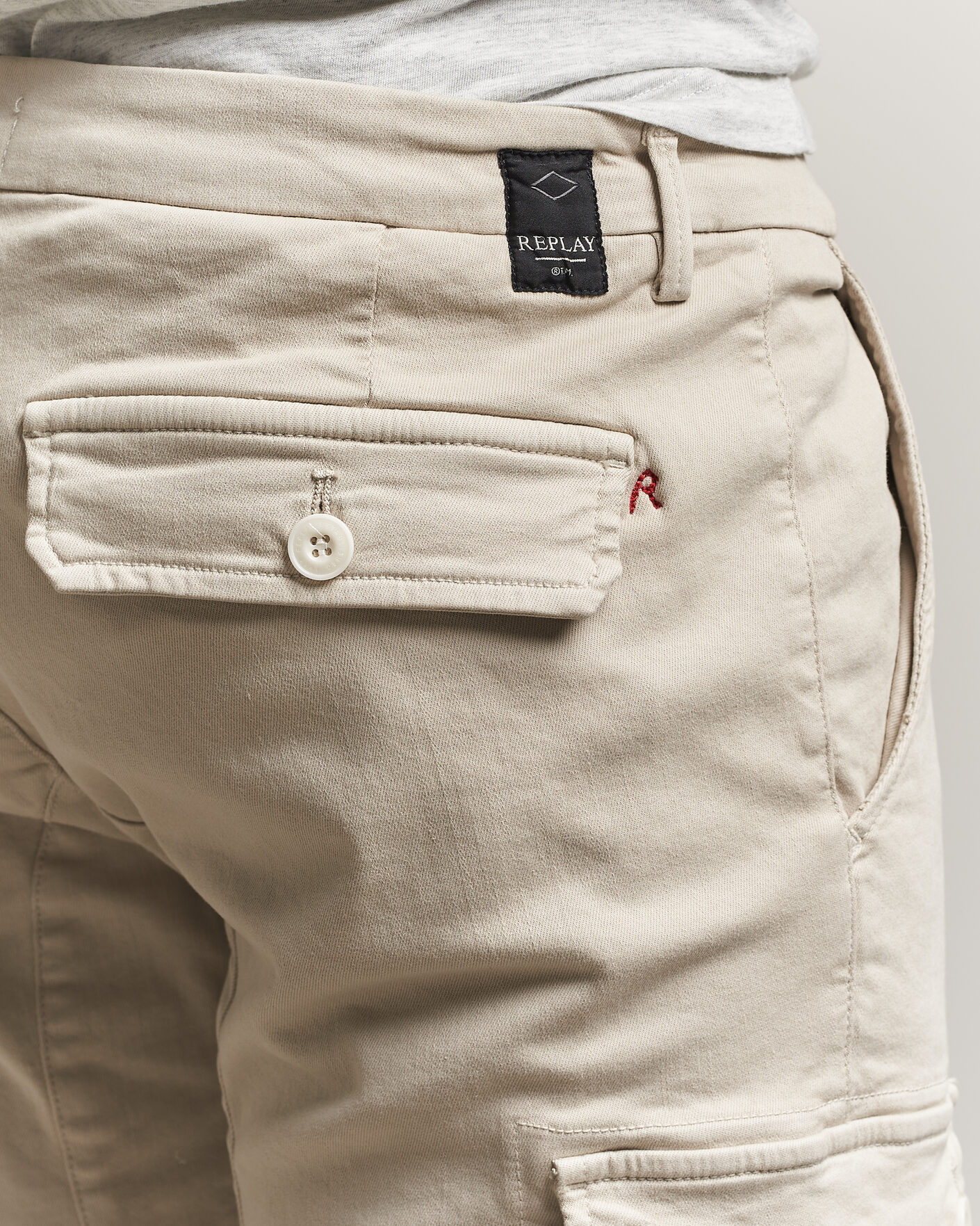 Herr | Byxor | Replay | Jaan Hyperflex Cargo Pants Ivory