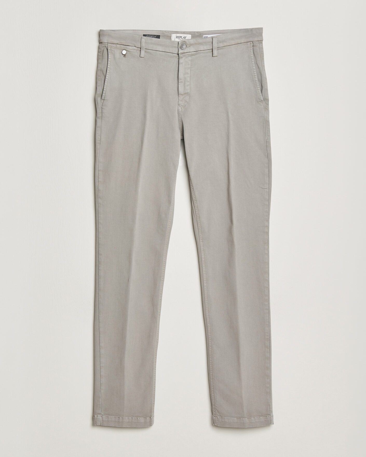 Herr | Byxor | Replay | Benni Hyperflex X-Lite Chinos Light Grey