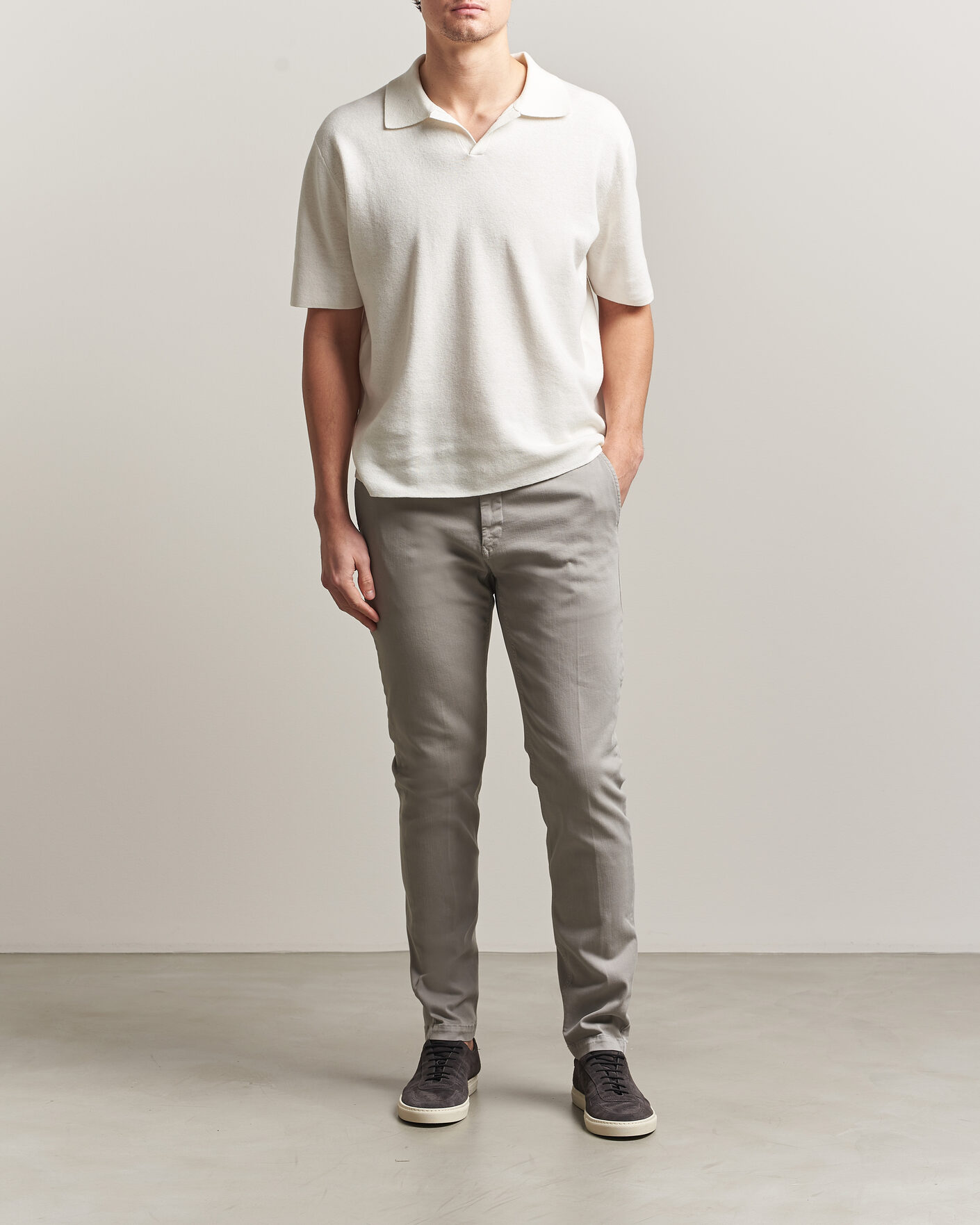 Herr | Byxor | Replay | Benni Hyperflex X-Lite Chinos Light Grey