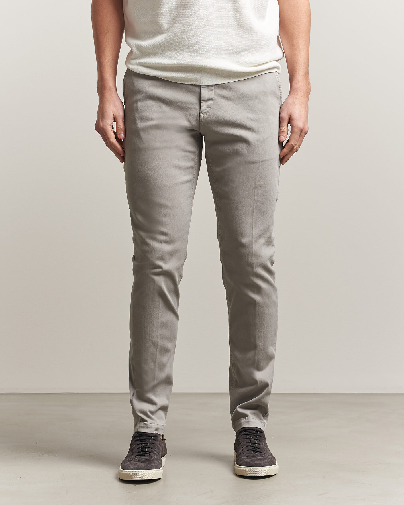 Herr | Byxor | Replay | Benni Hyperflex X-Lite Chinos Light Grey