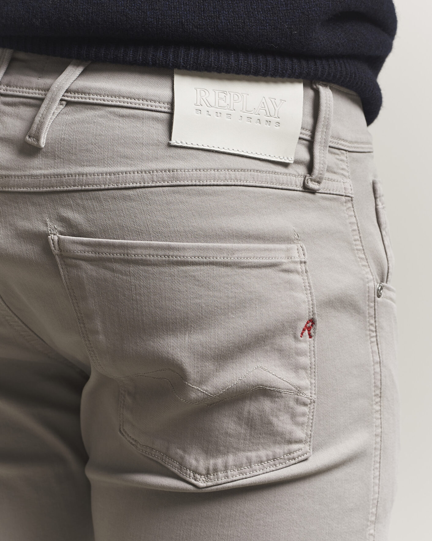 Herr | Byxor | Replay | Anbass Hyperflex X.Lite 5-Pocket Pants Light Grey