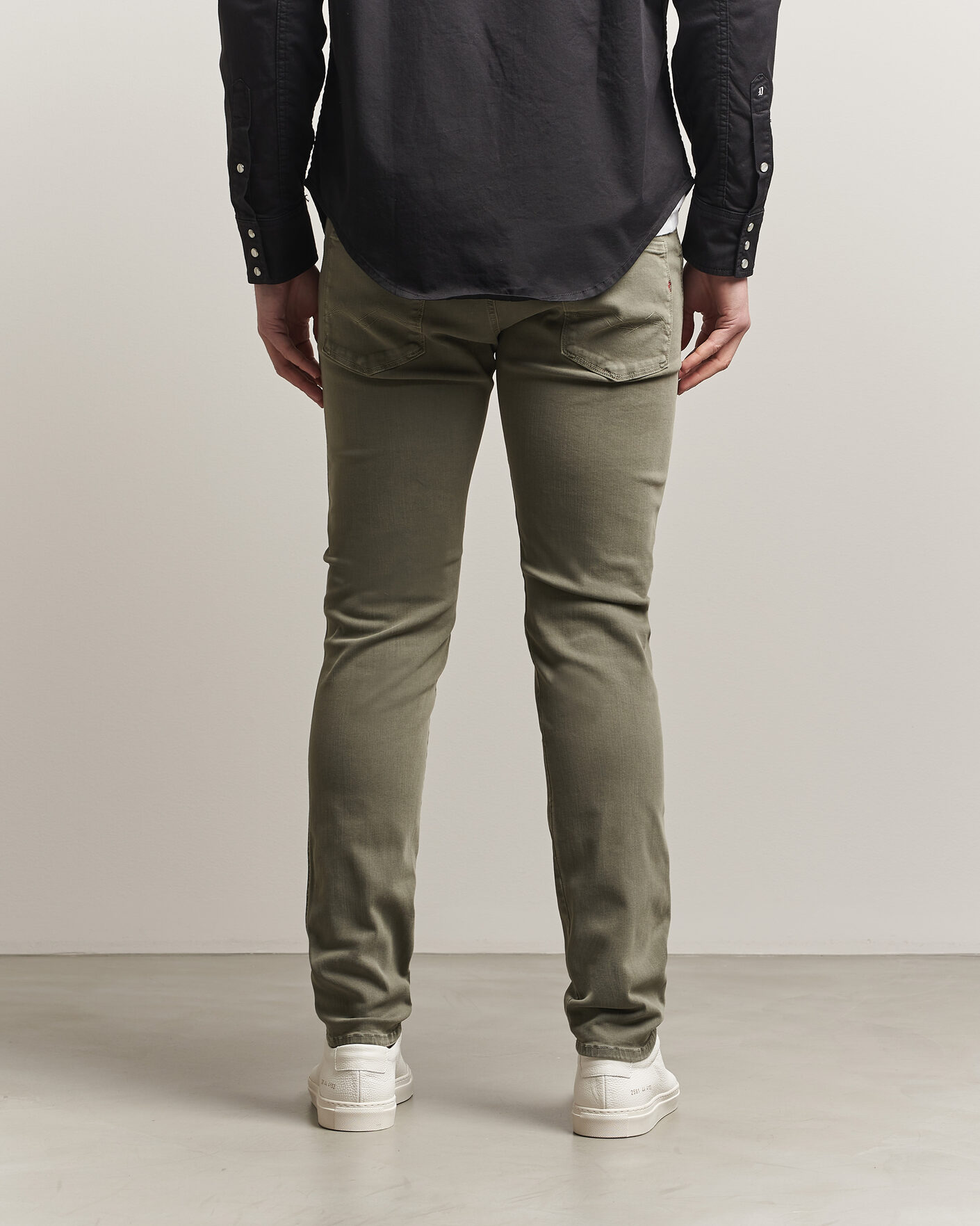 Herr | Byxor | Replay | Anbass Hyperflex X.Lite 5-Pocket Pants Military Green