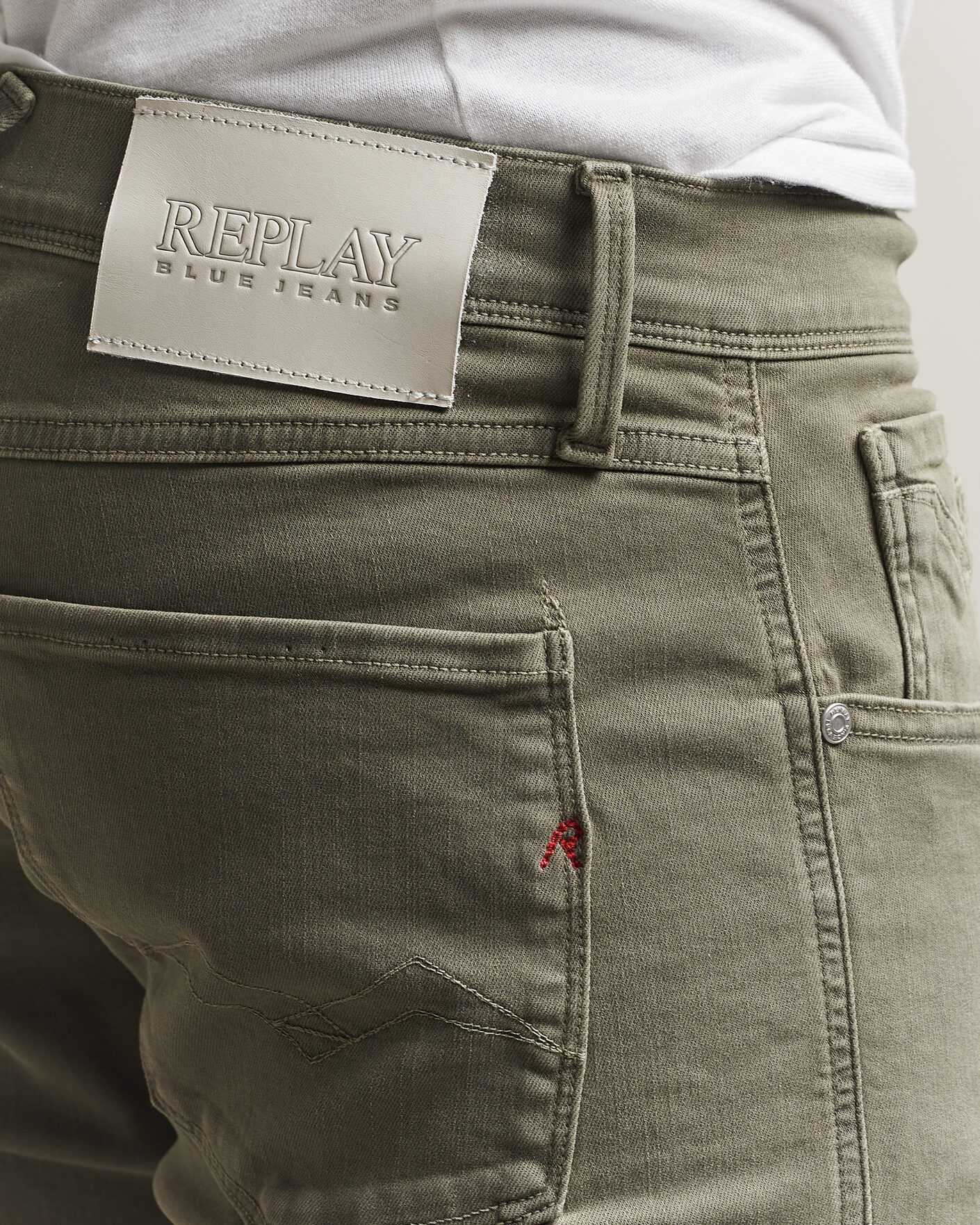 Herr | Byxor | Replay | Anbass Hyperflex X.Lite 5-Pocket Pants Military Green