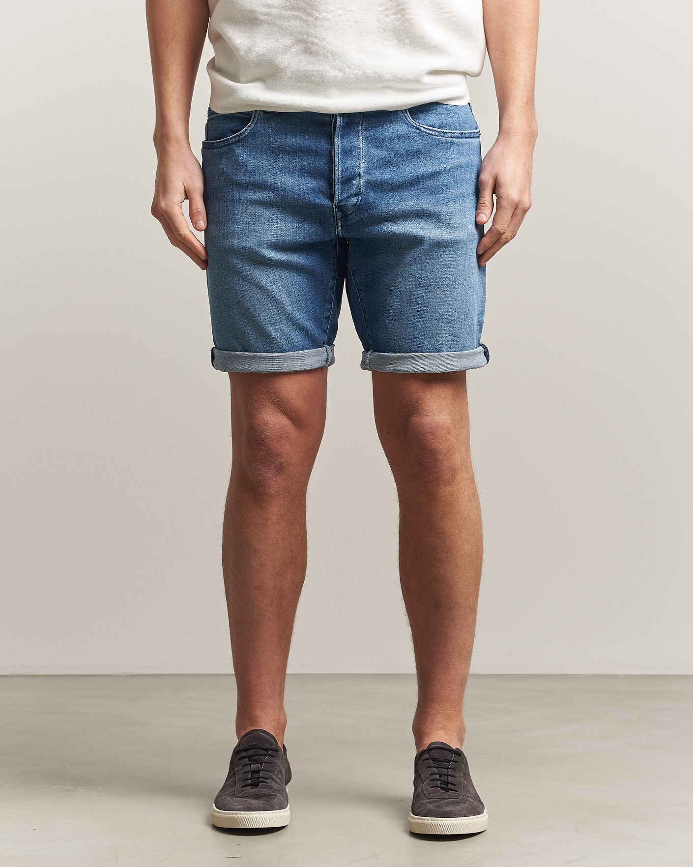 Herr | Shorts | Replay | RBJ981 Stretch Denim Shorts Light Blue