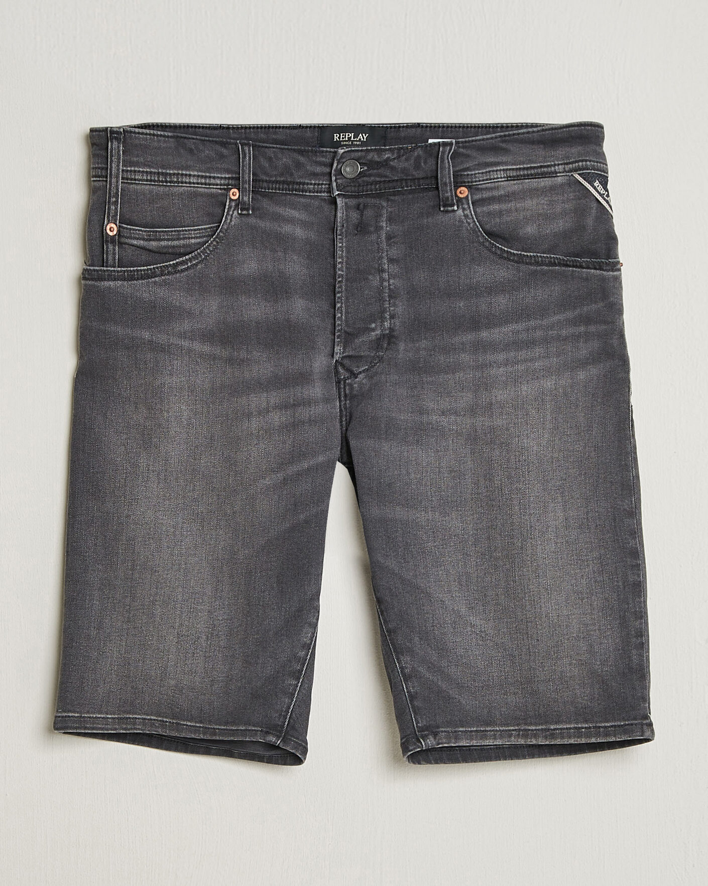 Herr | Shorts | Replay | RBJ981 Stretch Denim Shorts Washed Black