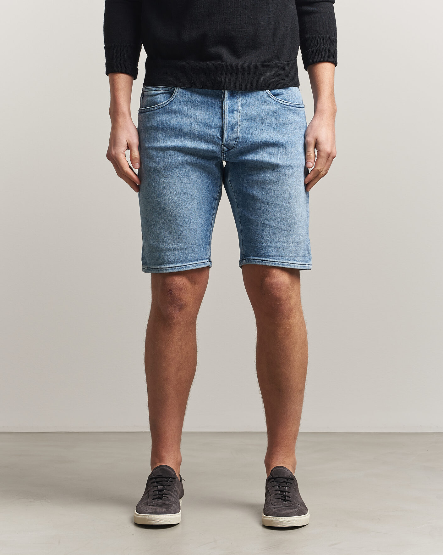 Herr | Shorts | Replay | RBJ981 Stretch Denim Shorts Light Blue