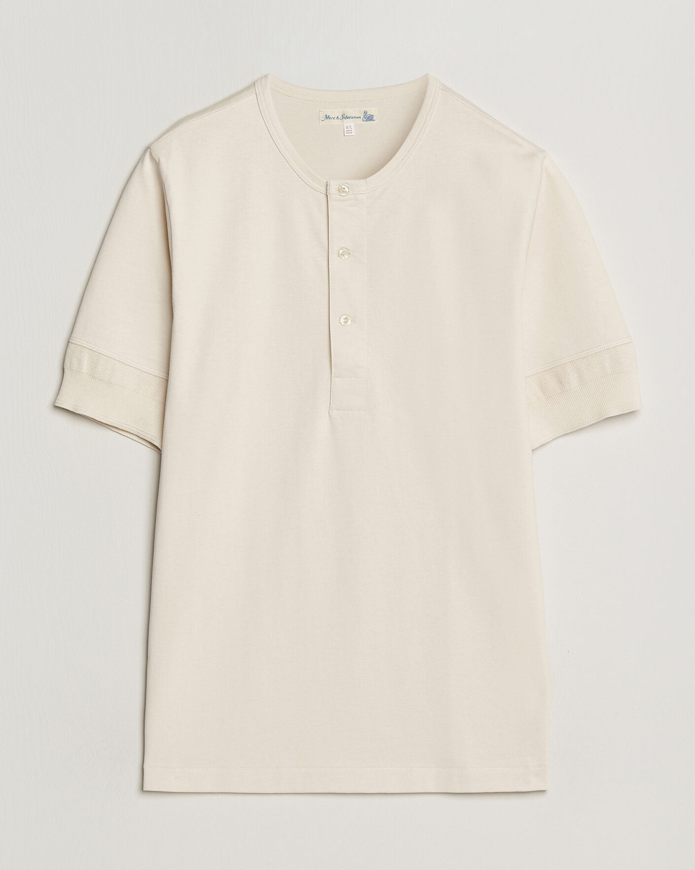 Herr |  | Merz b. Schwanen | Classic Organic Cotton Short Sleeve Henley Nature