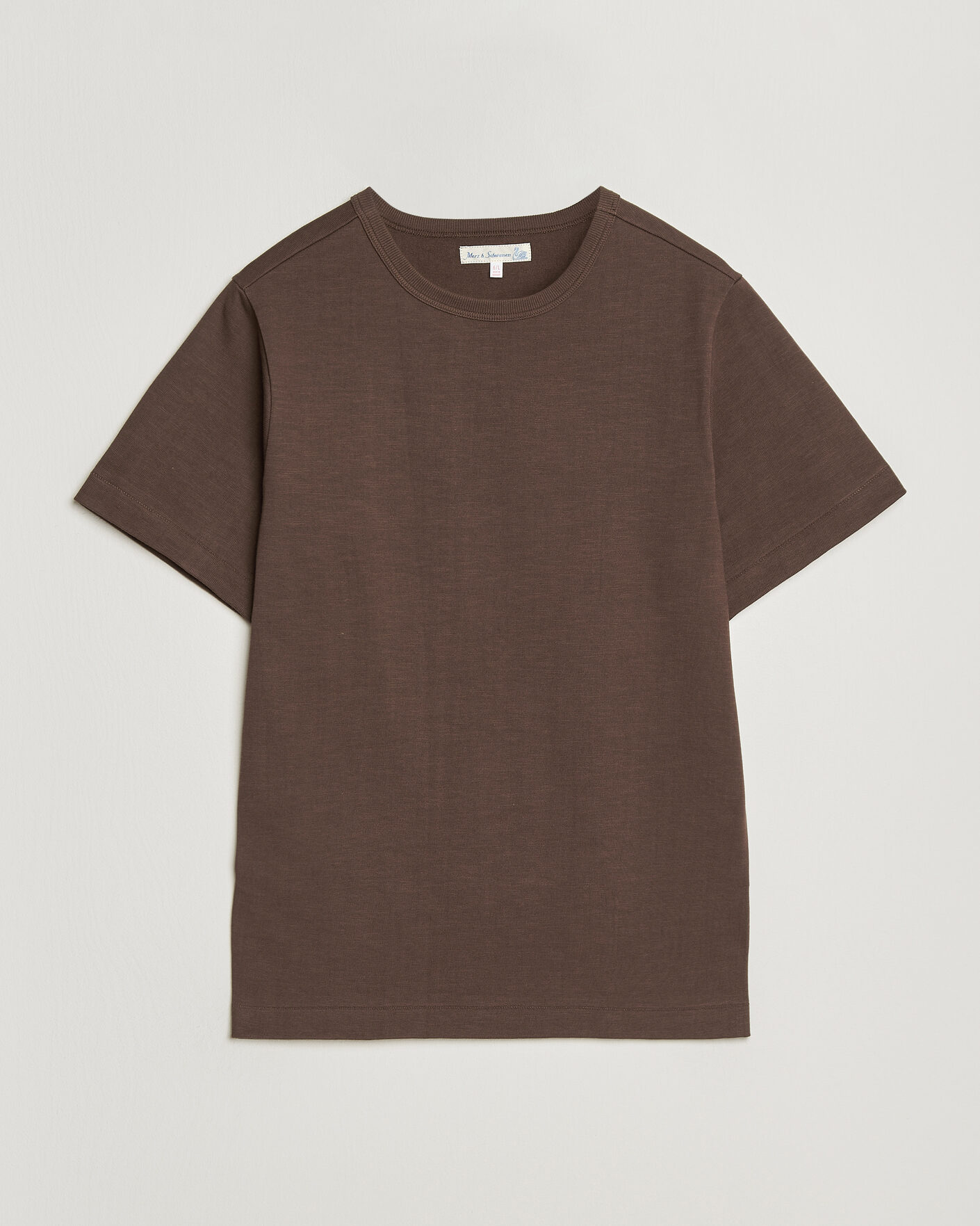 Herr |  | Merz b. Schwanen | Relaxed Fit Loopwheeled Heavy T-Shirt Chocolate