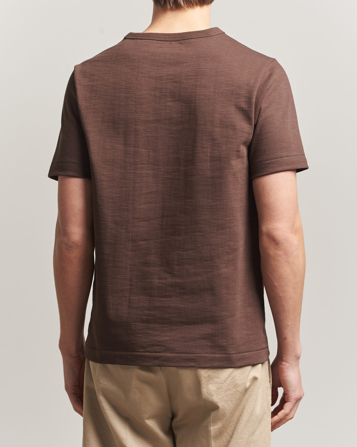 Herr | T-Shirts | Merz b. Schwanen | Relaxed Fit Loopwheeled Heavy T-Shirt Chocolate