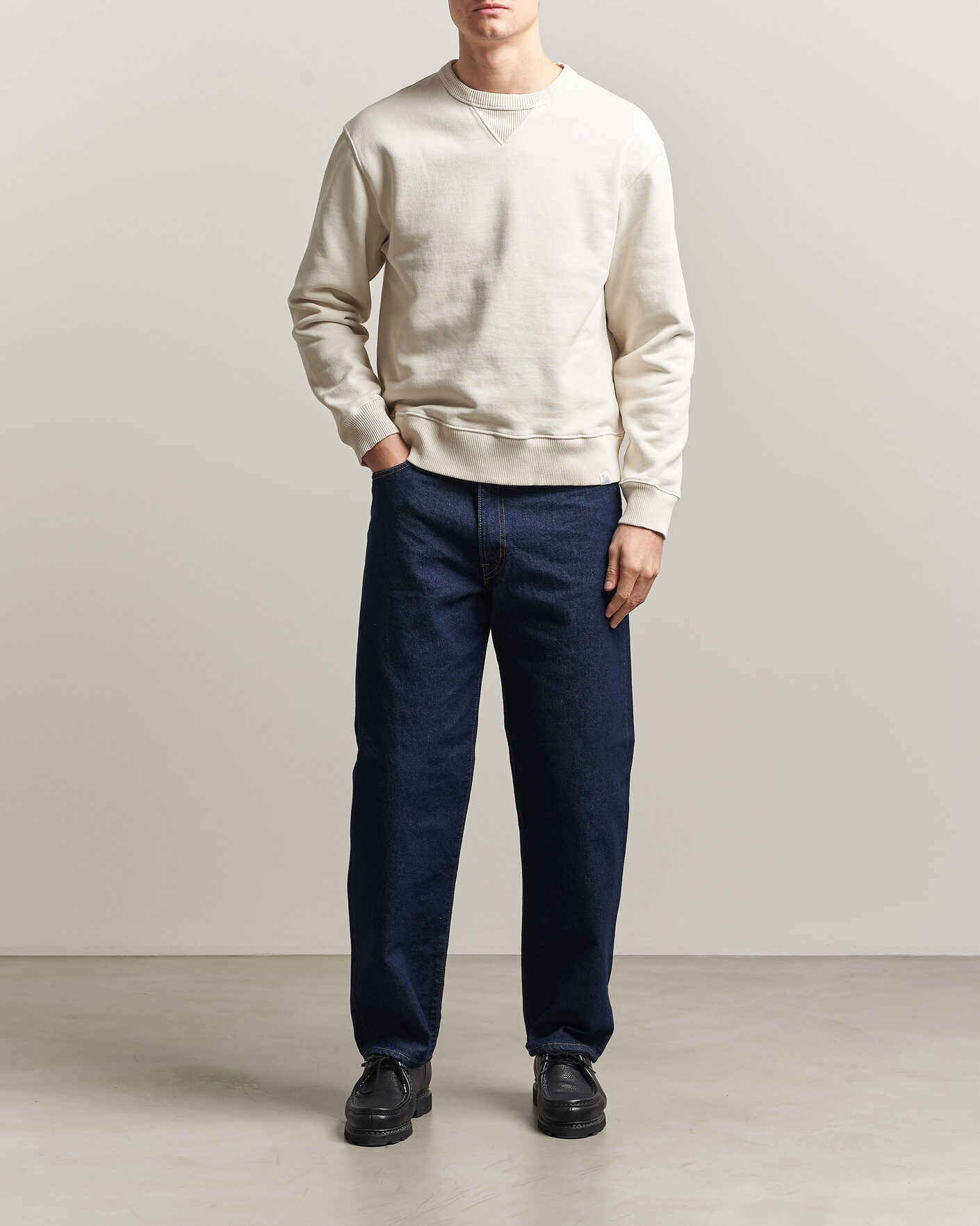 Herr | Tröjor | Merz b. Schwanen | Classic Fit Authentic Fleece Sweatshirt Nature