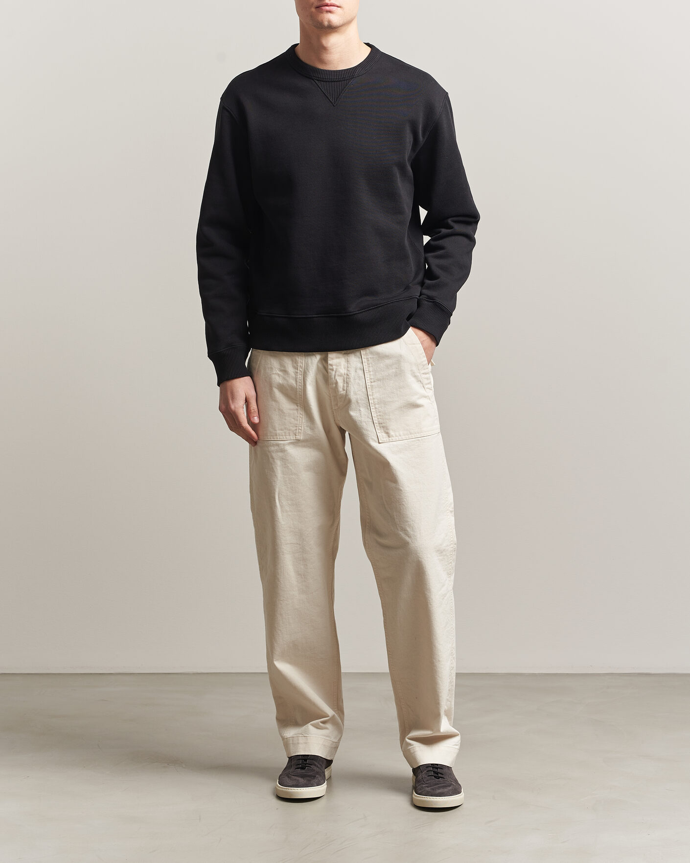 Herr | Tröjor | Merz b. Schwanen | Classic Fit Authentic Fleece Sweatshirt Black