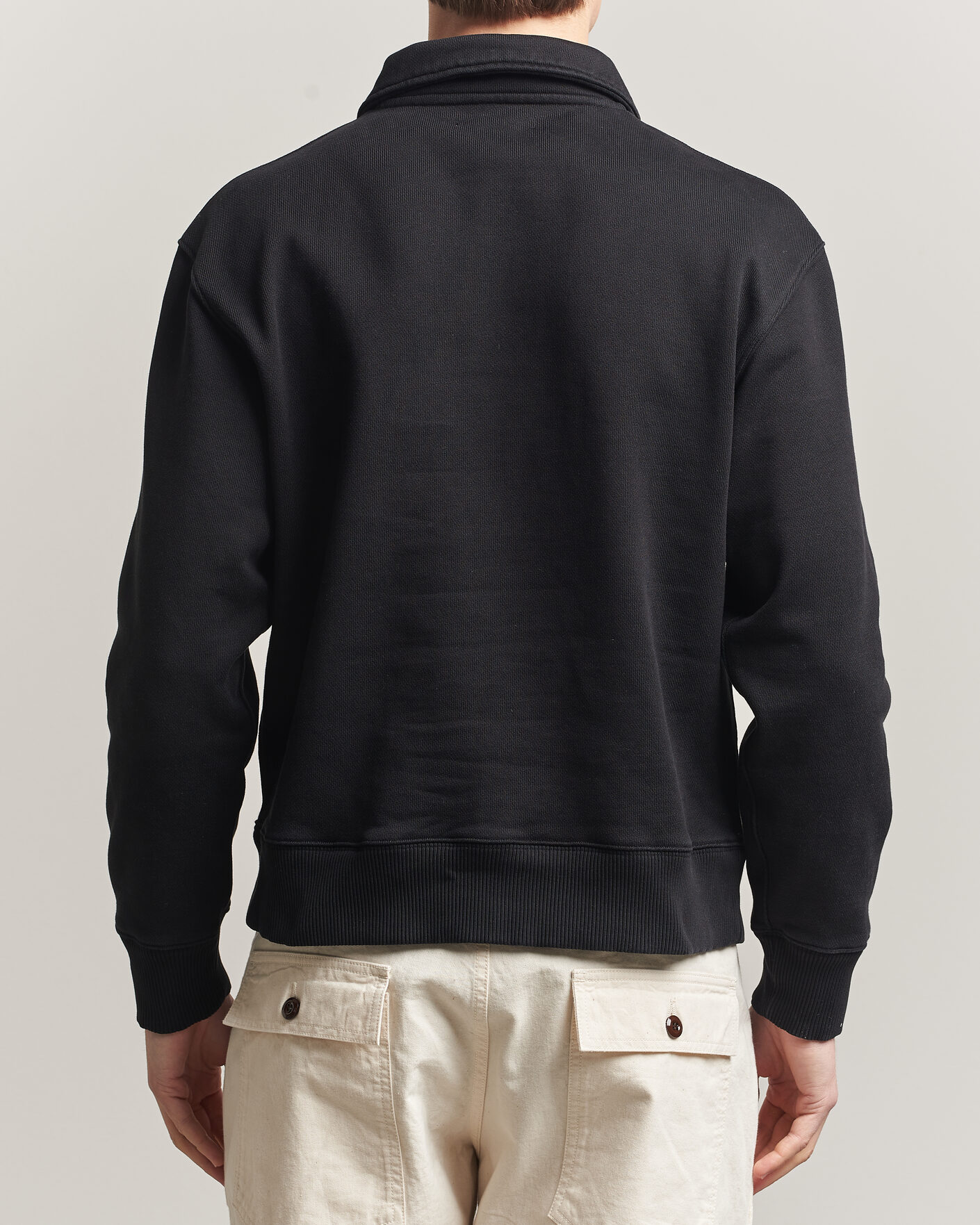 Herr | Tröjor | Merz b. Schwanen | Classic Fit Authentic Fleece Half Zip Black