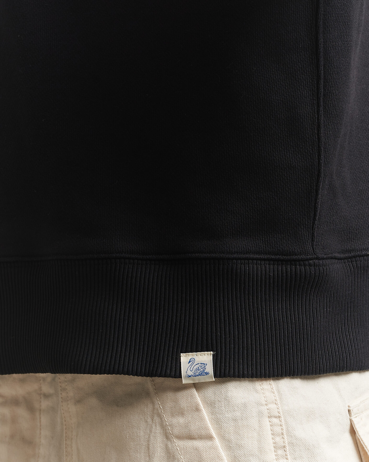 Herr | Tröjor | Merz b. Schwanen | Classic Fit Authentic Fleece Half Zip Black
