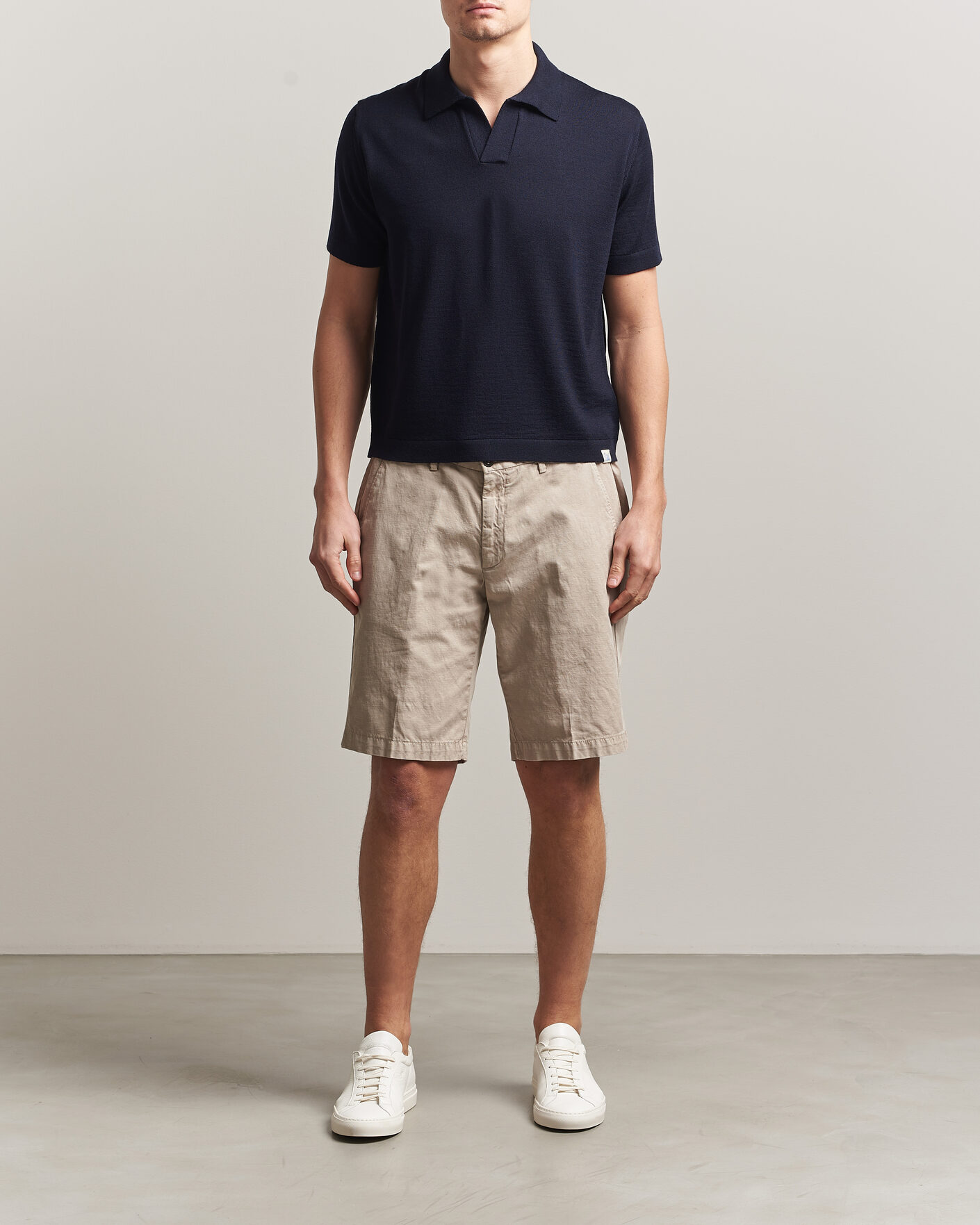 Herr | Pikéer | Merz b. Schwanen | Relaxed Fit Merino Knitted Polo Dark Navy